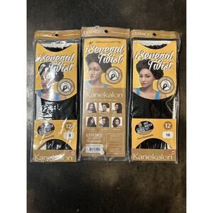 3-Pack Kanekalon iSenegal Twist 12" Braid Synthetic Hair 14627 1B Black